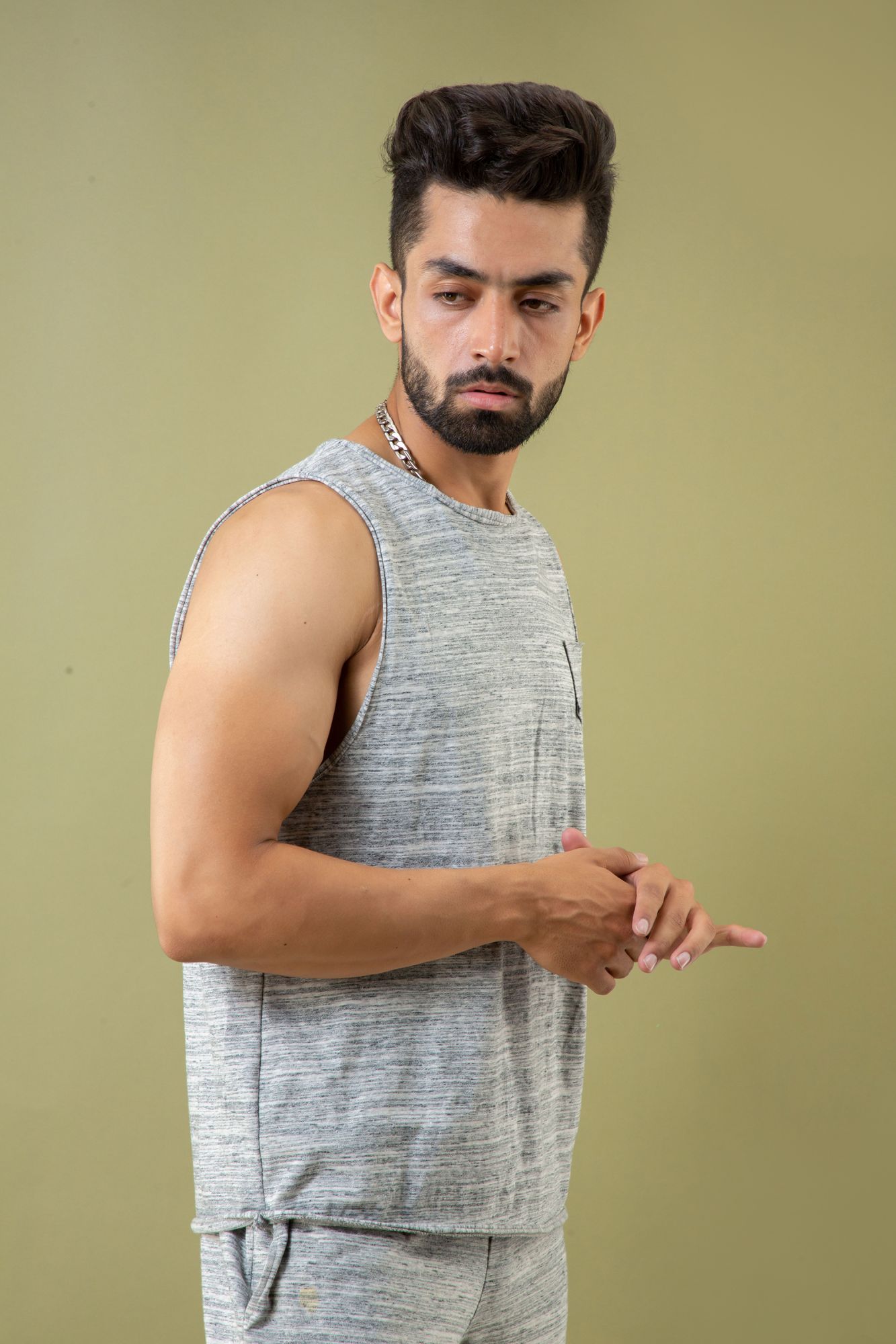 Tank Top In Off Grey