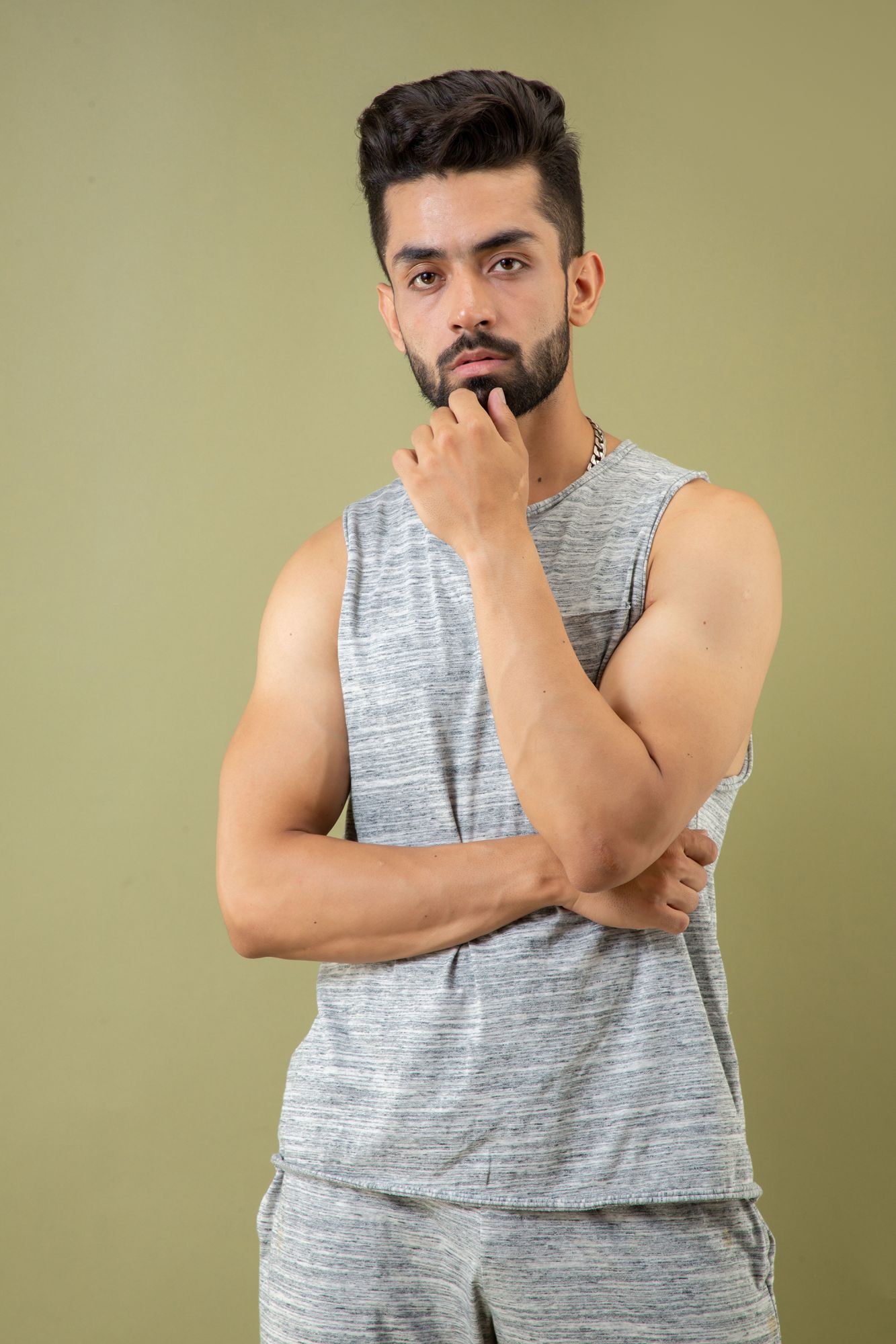 Tank Top In Off Grey