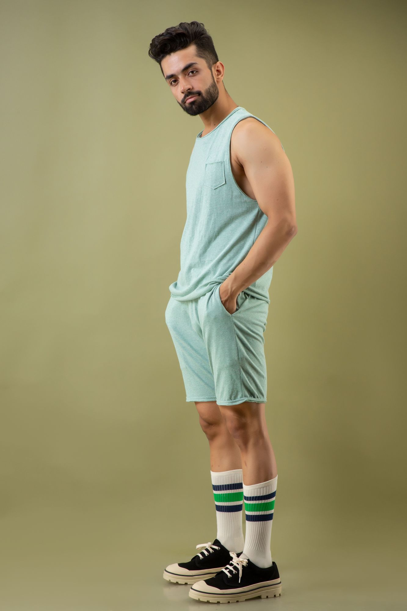 Tank Top In Off Green