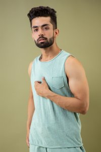 Tank Top In Off Green