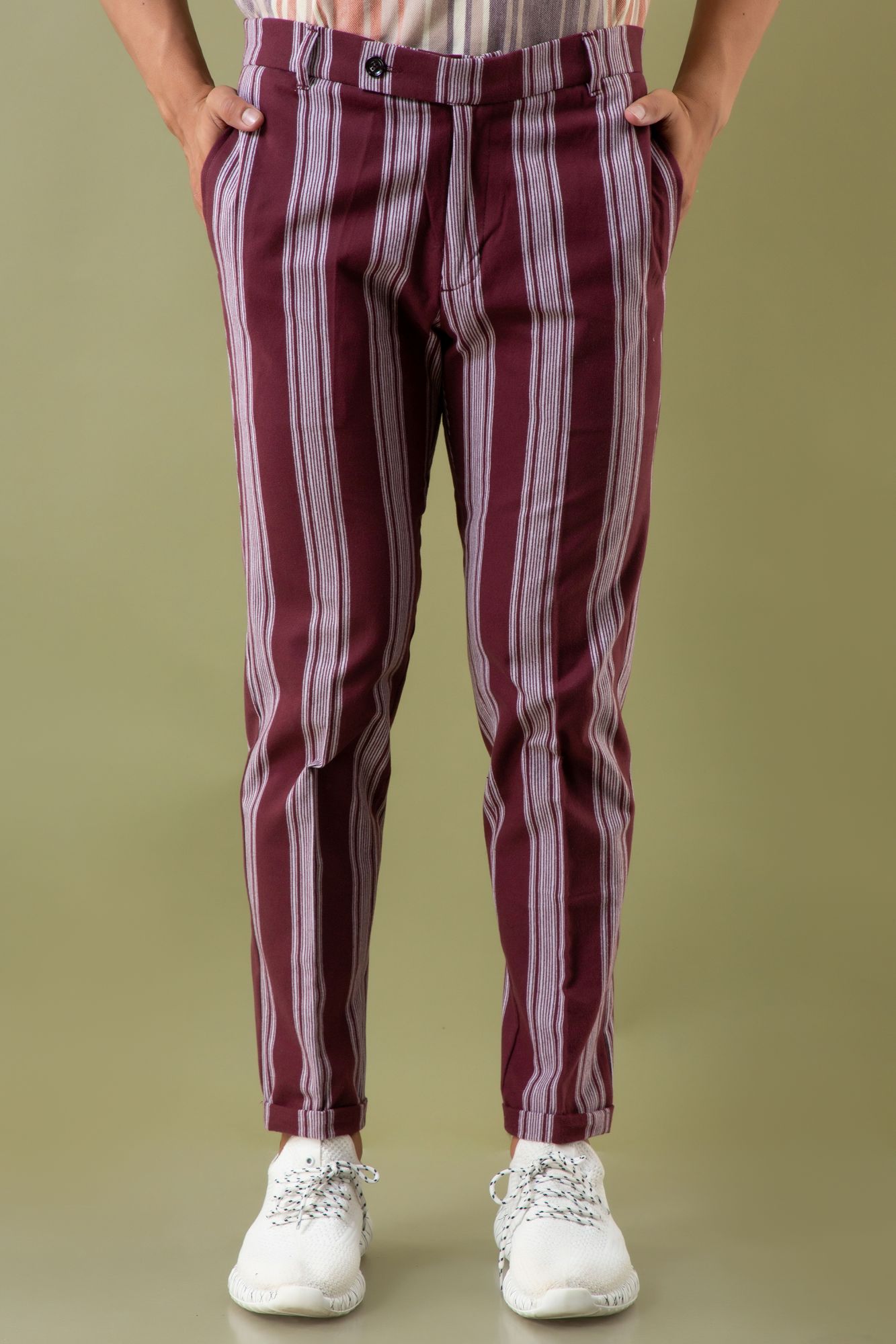 Striped Tailored Fit Pants
