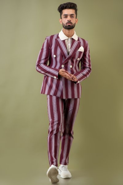 Striped Tailored Blazer