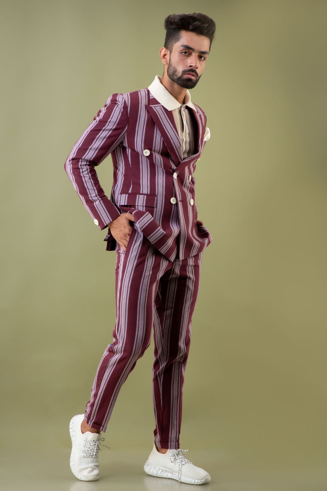 Striped Tailored Blazer