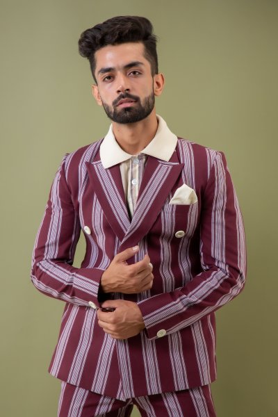 Striped Tailored Blazer