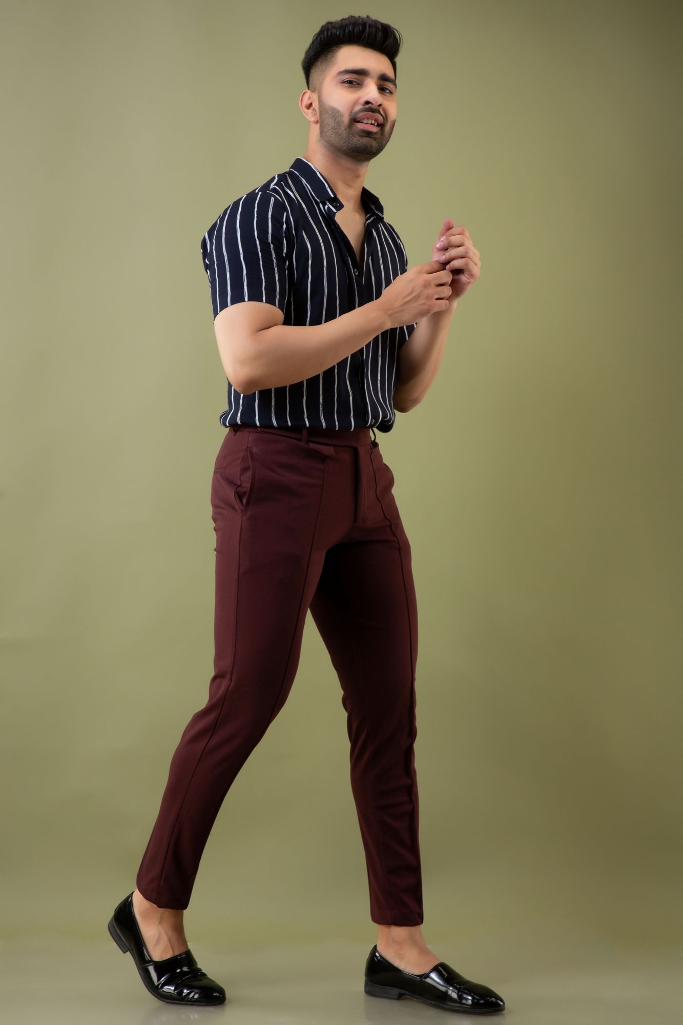 Tapered Fit Pants In Hickory