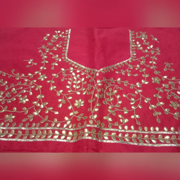 Red gota patti blouse Clearance