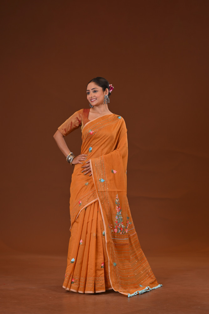 Bulian Stitch Saree