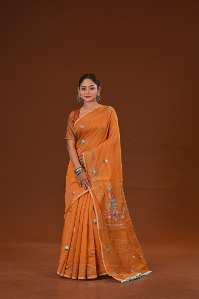 Bulian Stitch Saree