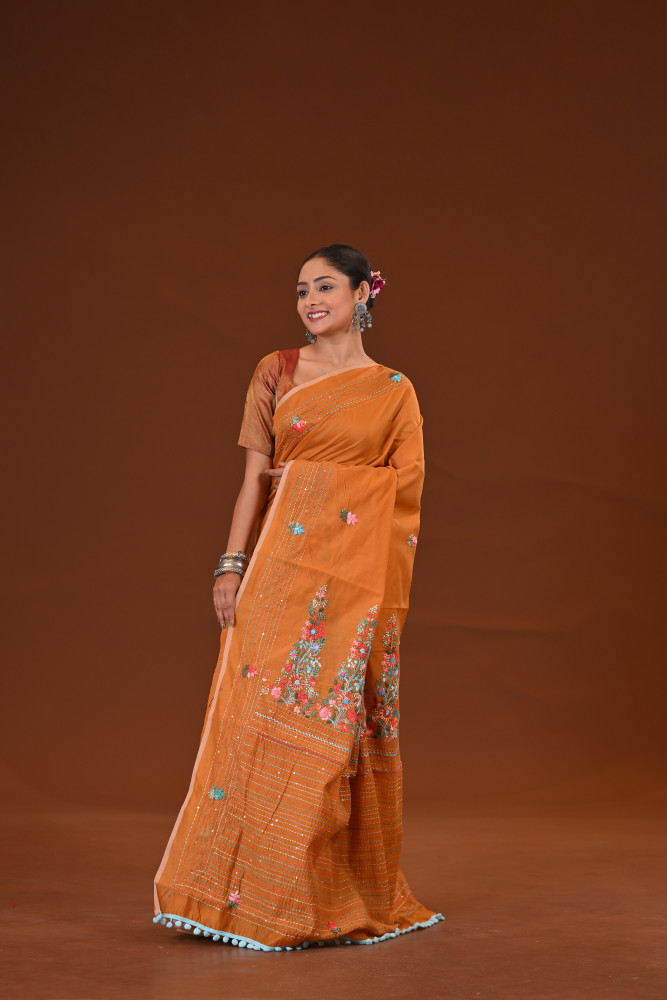 Bulian Stitch Saree