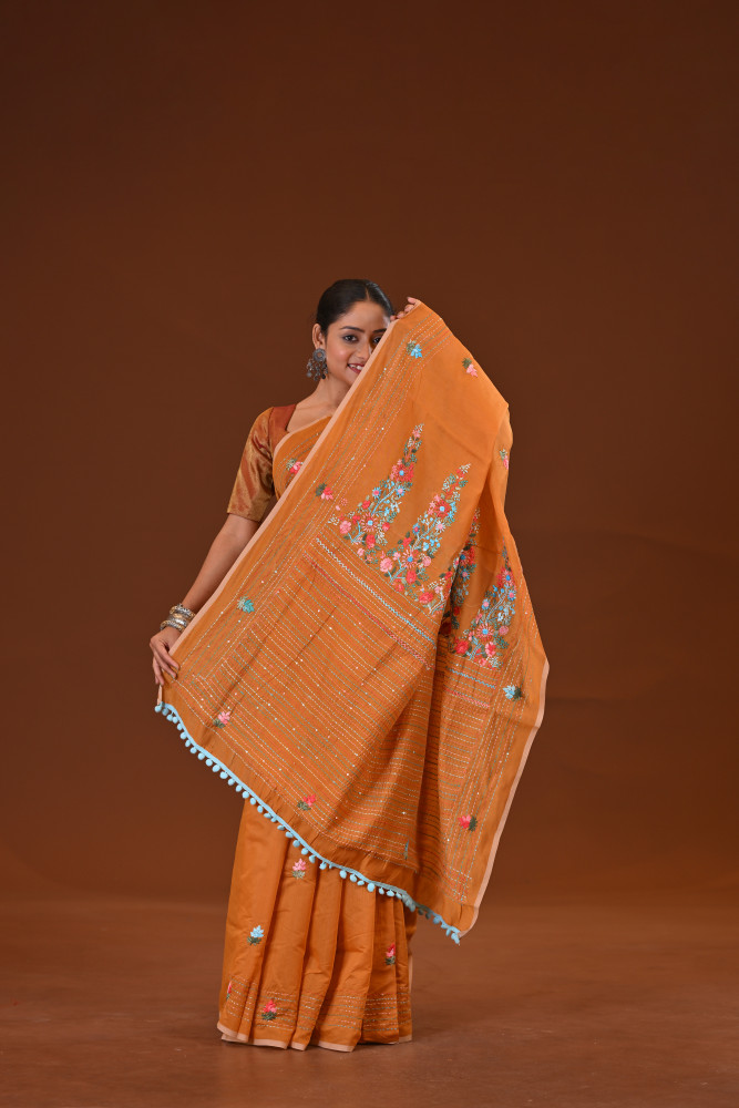 Bulian Stitch Saree