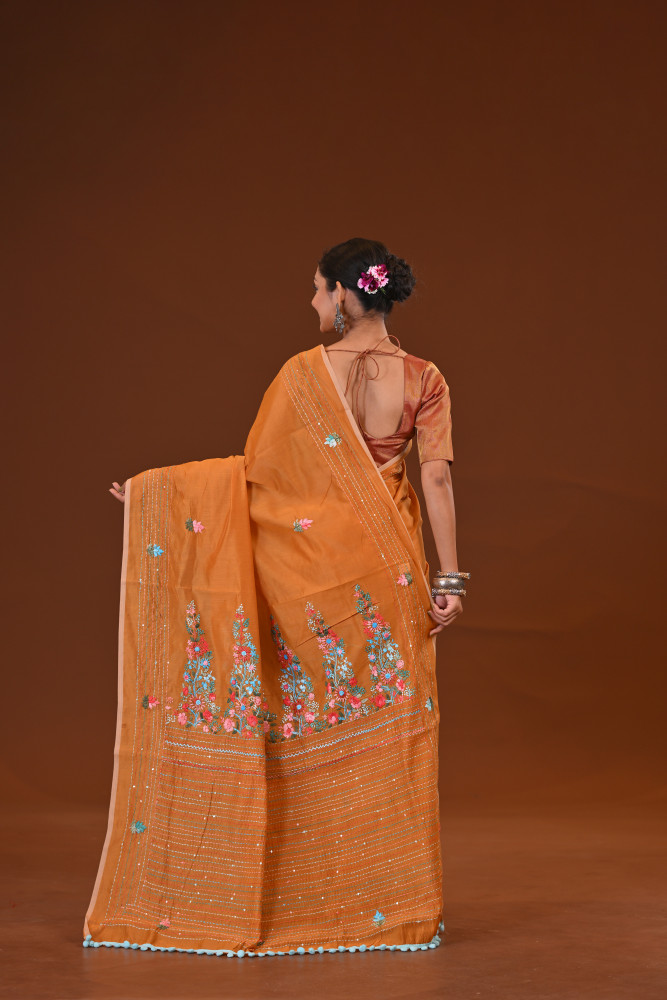 Bulian Stitch Saree