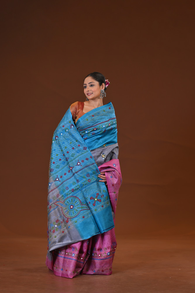 Image of Tussar Diy Lambani Saree