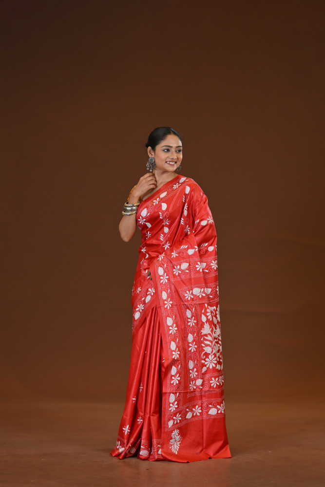 Blended Silk Kantha Saree
