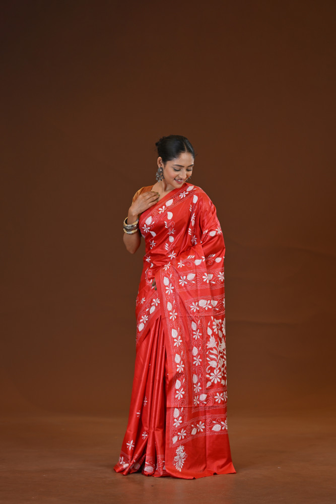 Blended Silk Kantha Saree