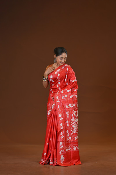 Blended Silk Kantha Saree