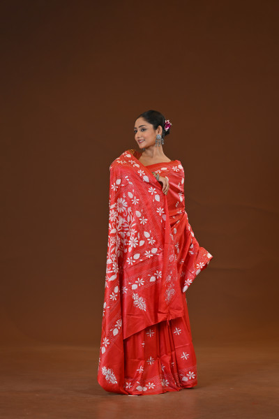 Blended Silk Kantha Saree