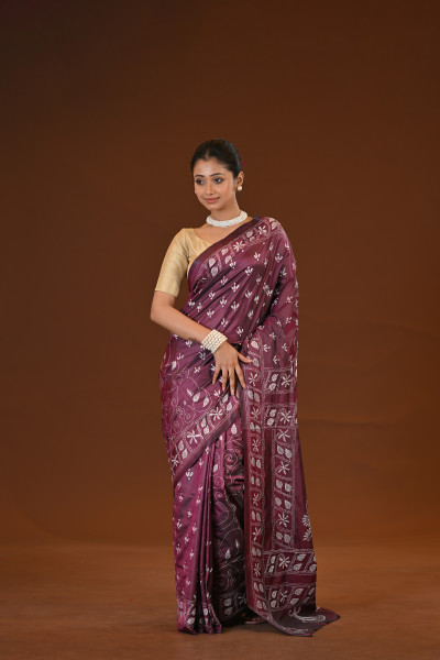 Blended Silk Kantha Saree
