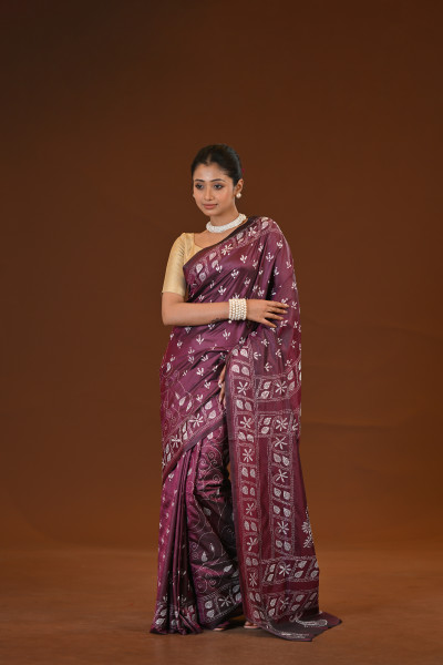 Blended Silk Kantha Saree