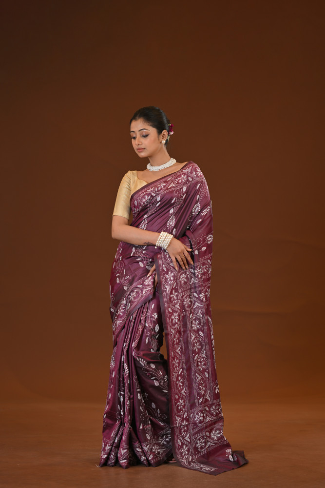 Blended Silk Kantha Saree