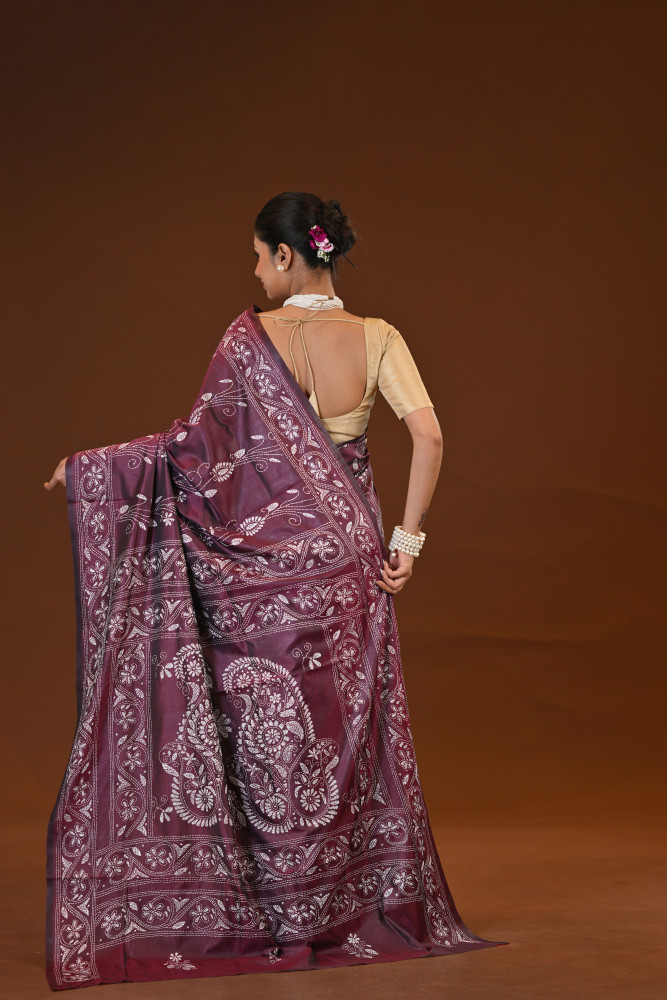 Blended Silk Kantha Saree