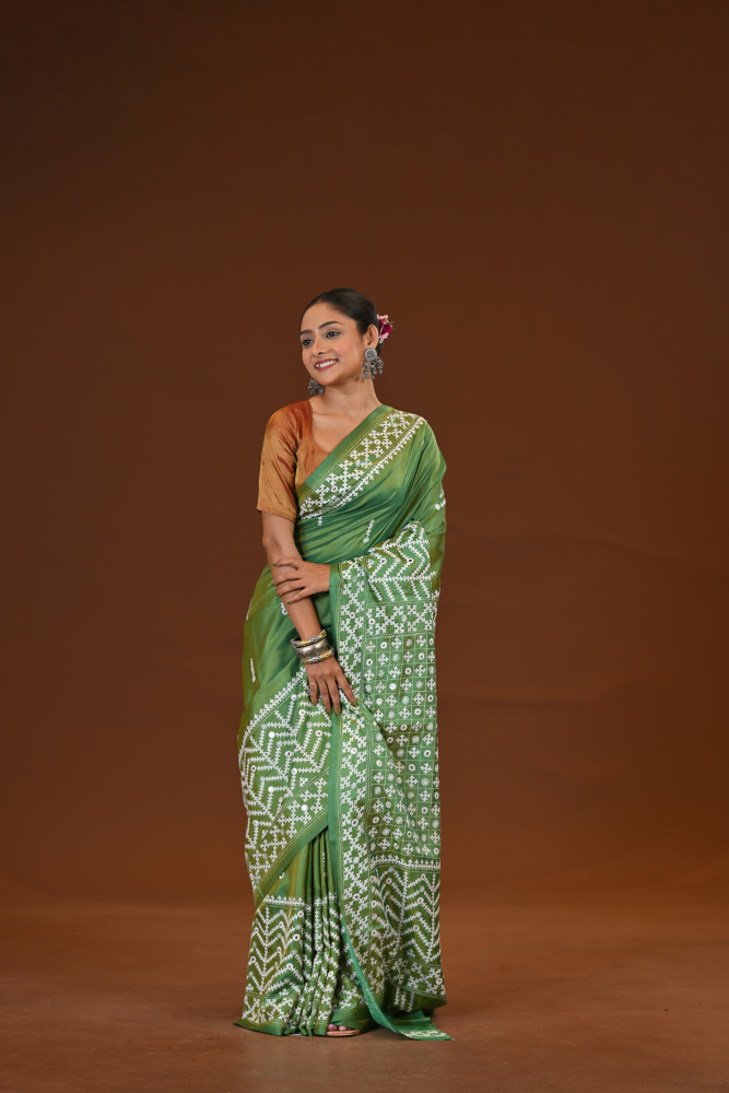 Blended Silk Kantha Saree