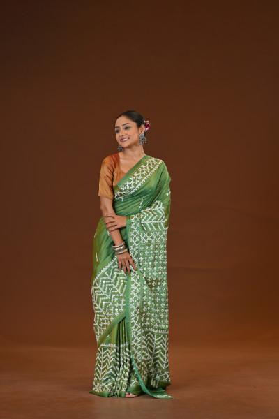 Blended Silk Kantha Saree
