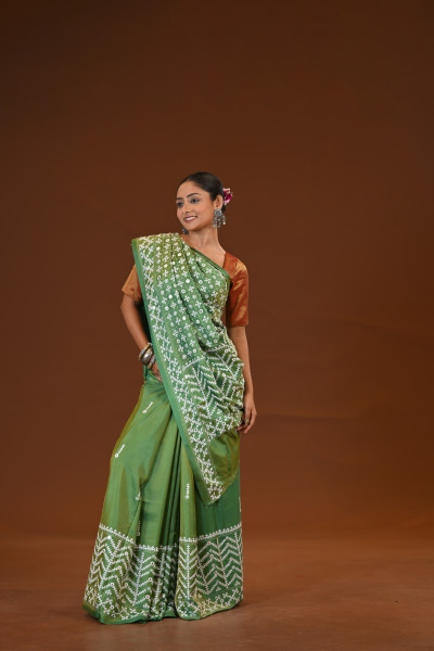 Blended Silk Kantha Saree