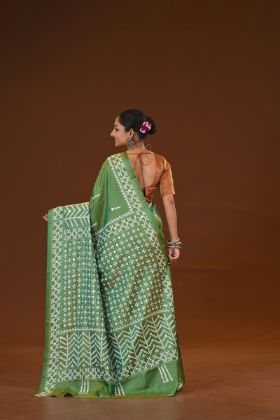 Blended Silk Kantha Saree