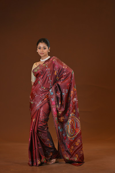 Blended Silk Kantha Saree