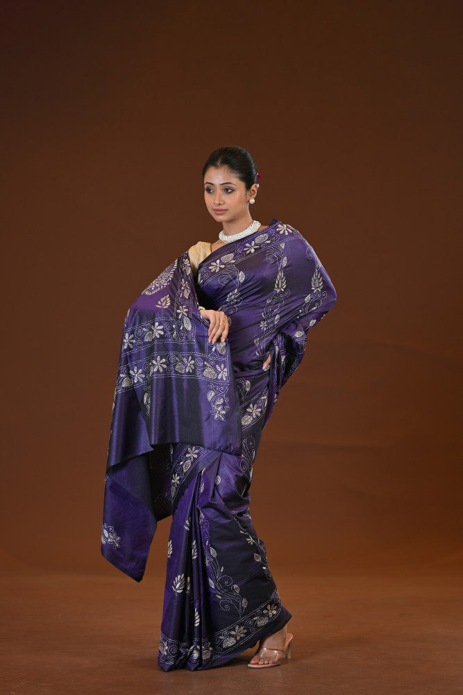Blended Silk Kantha Saree