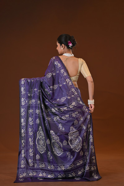 Blended Silk Kantha Saree