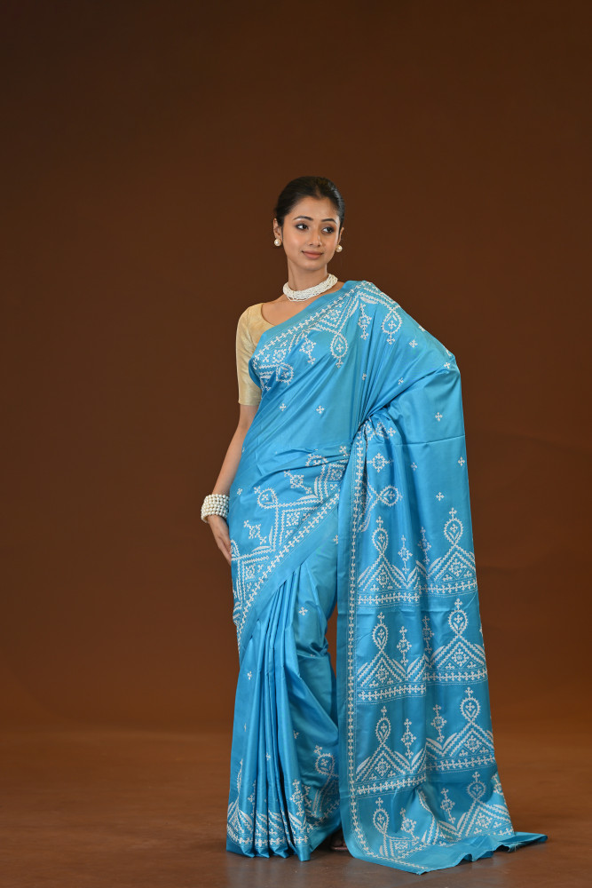 Blended Silk Kantha Saree