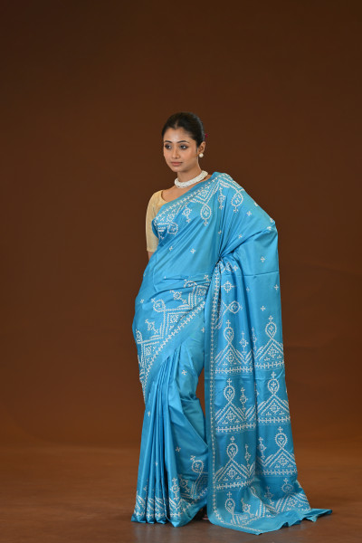 Blended Silk Kantha Saree