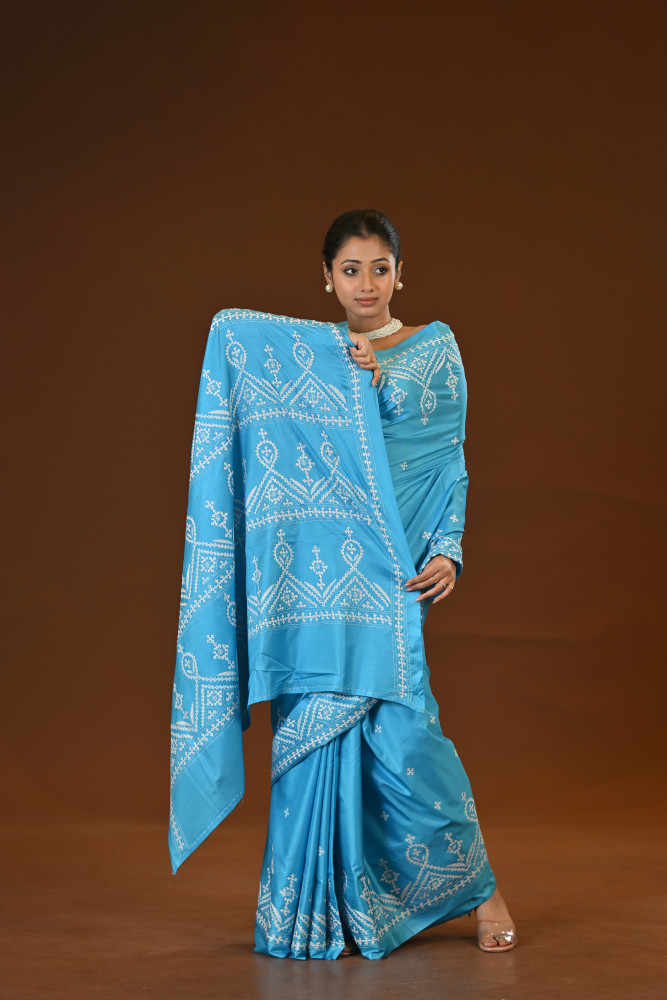 Blended Silk Kantha Saree