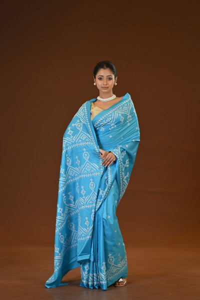Blended Silk Kantha Saree