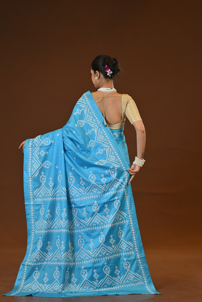 Blended Silk Kantha Saree