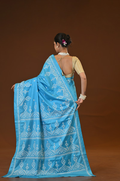 Blended Silk Kantha Saree