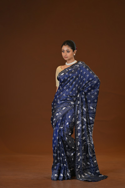 Blended Silk Kantha Saree