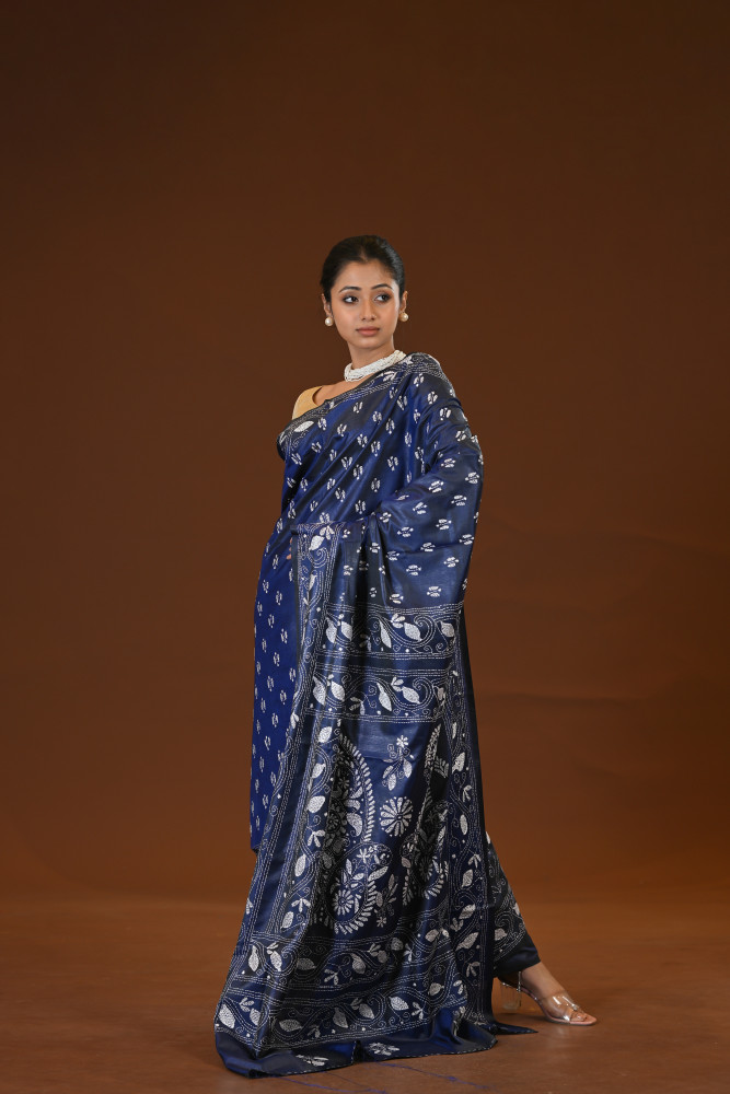 Blended Silk Kantha Saree