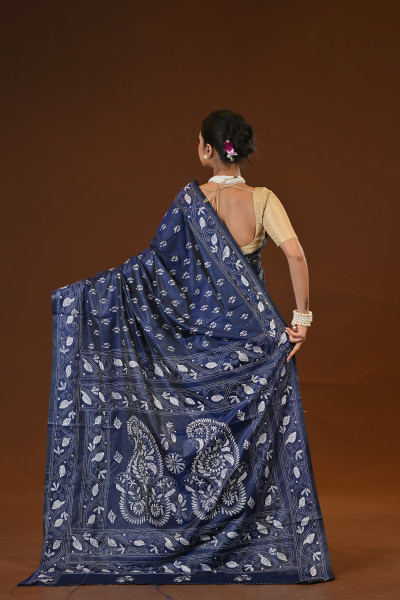 Blended Silk Kantha Saree