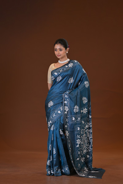 Blended Silk Kantha Saree