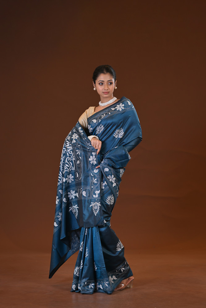 Blended Silk Kantha Saree