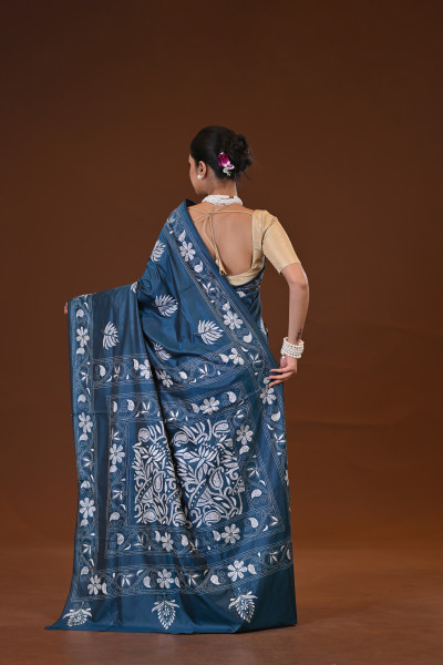 Blended Silk Kantha Saree