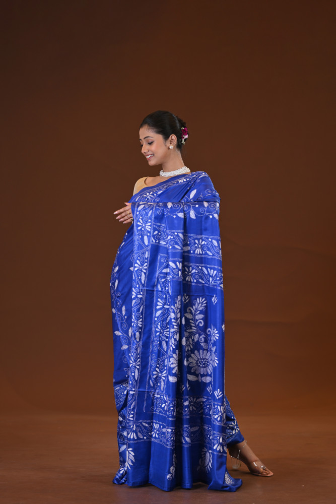 Blended Silk Kantha Saree