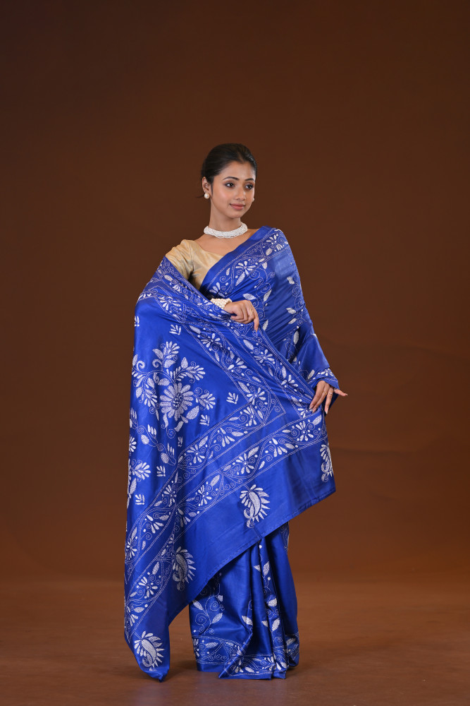 Blended Silk Kantha Saree