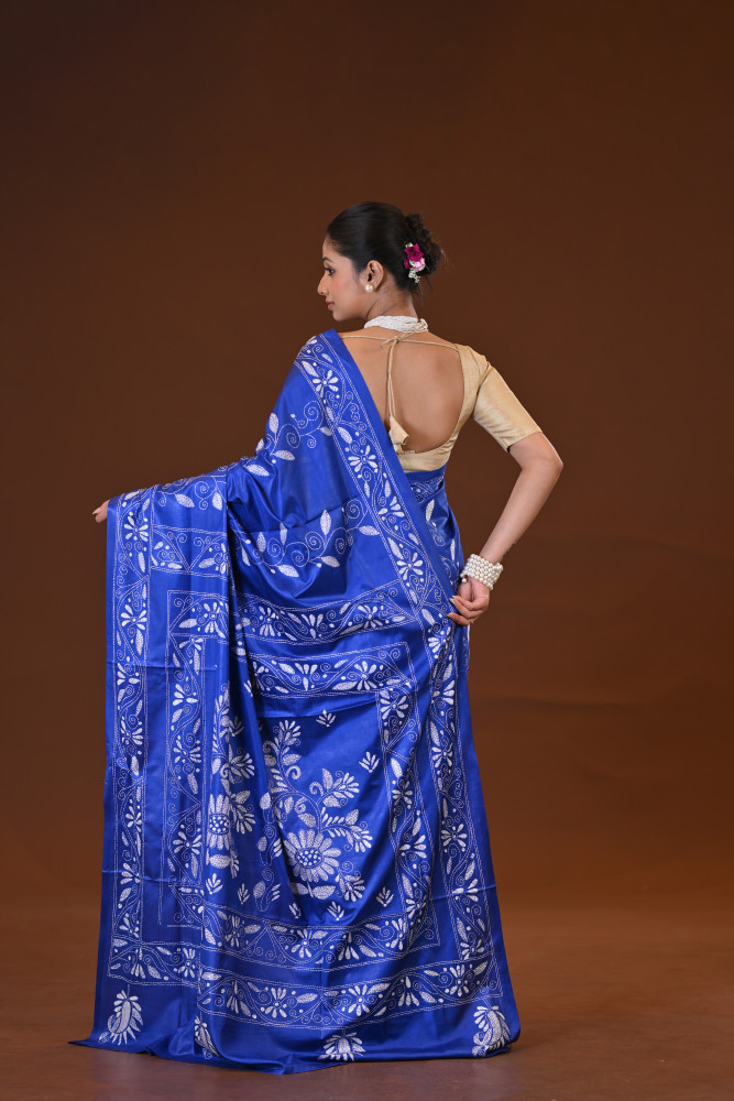 Blended Silk Kantha Saree