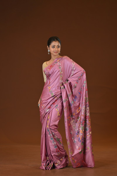 Blended Silk Kantha Saree
