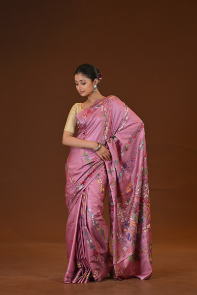 Blended Silk Kantha Saree