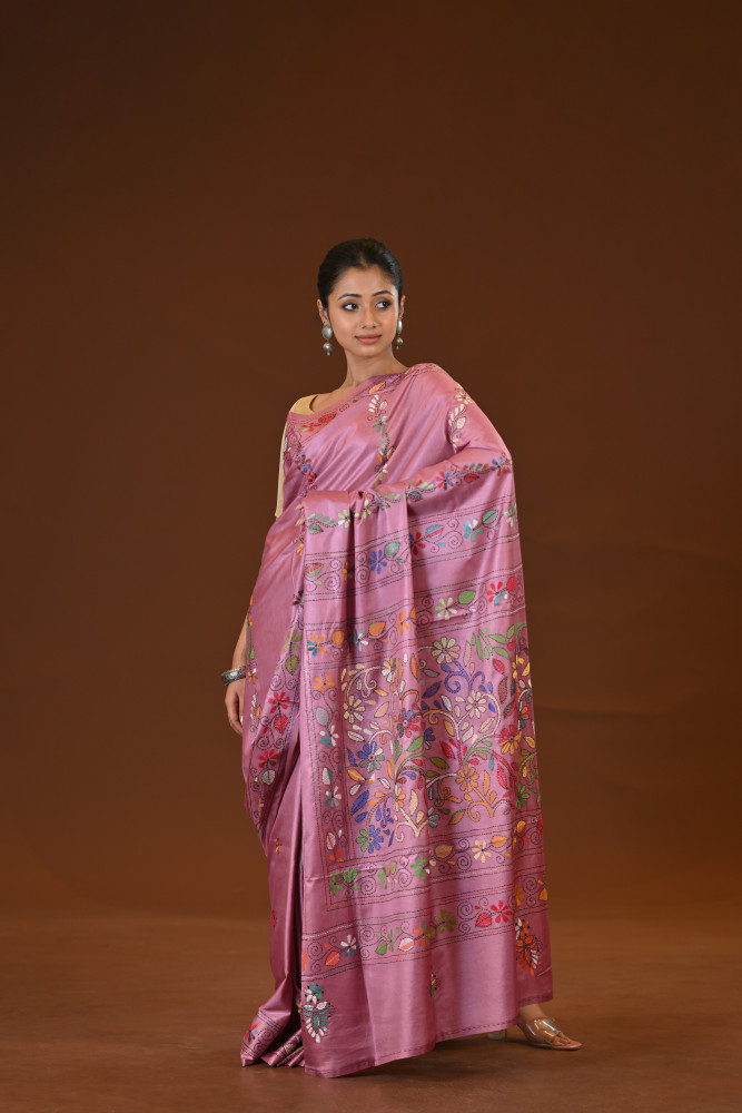 Blended Silk Kantha Saree