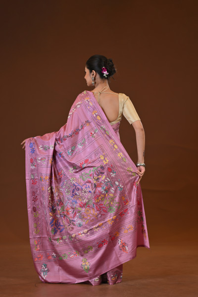 Blended Silk Kantha Saree